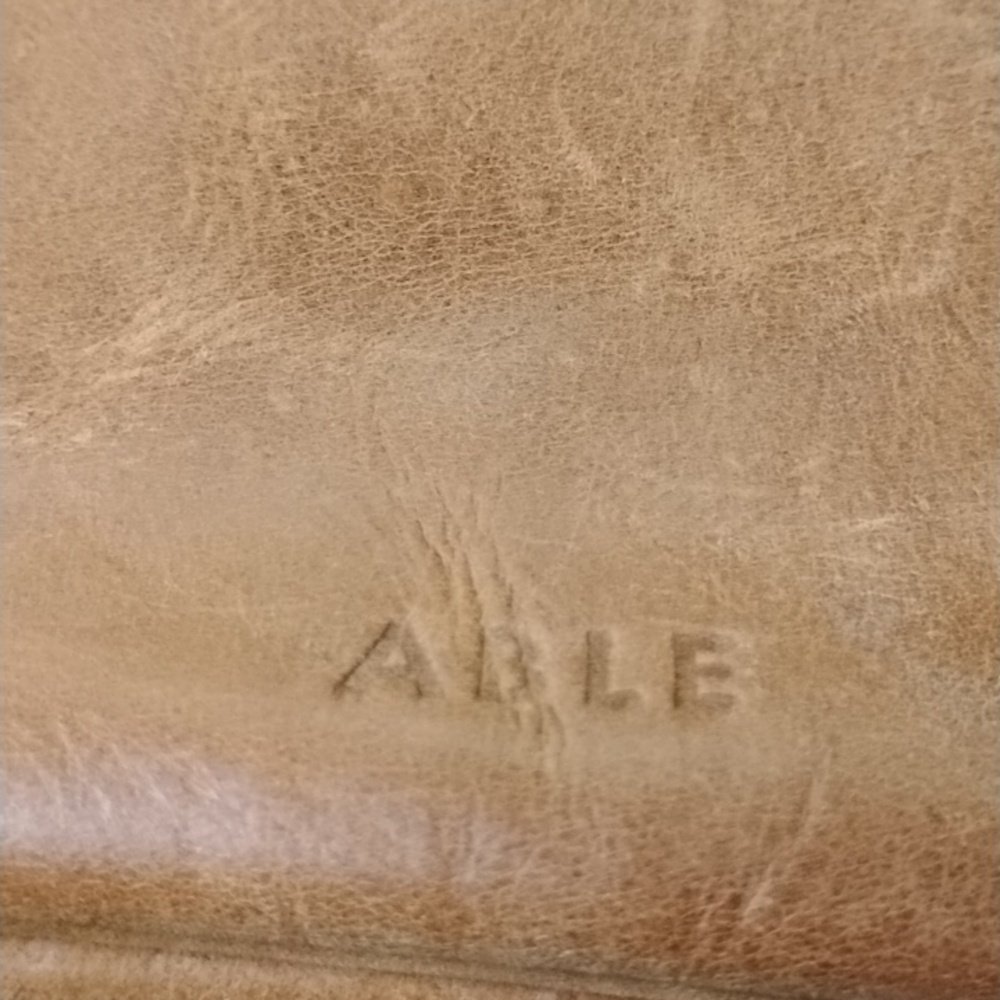 Able Tan Leather Shoulder Bag